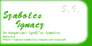 szabolcs ignacz business card